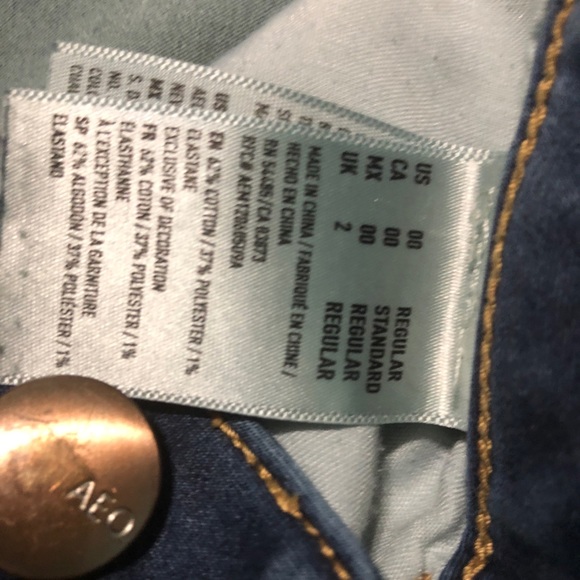 AE jeans size 00 - Picture 3 of 3